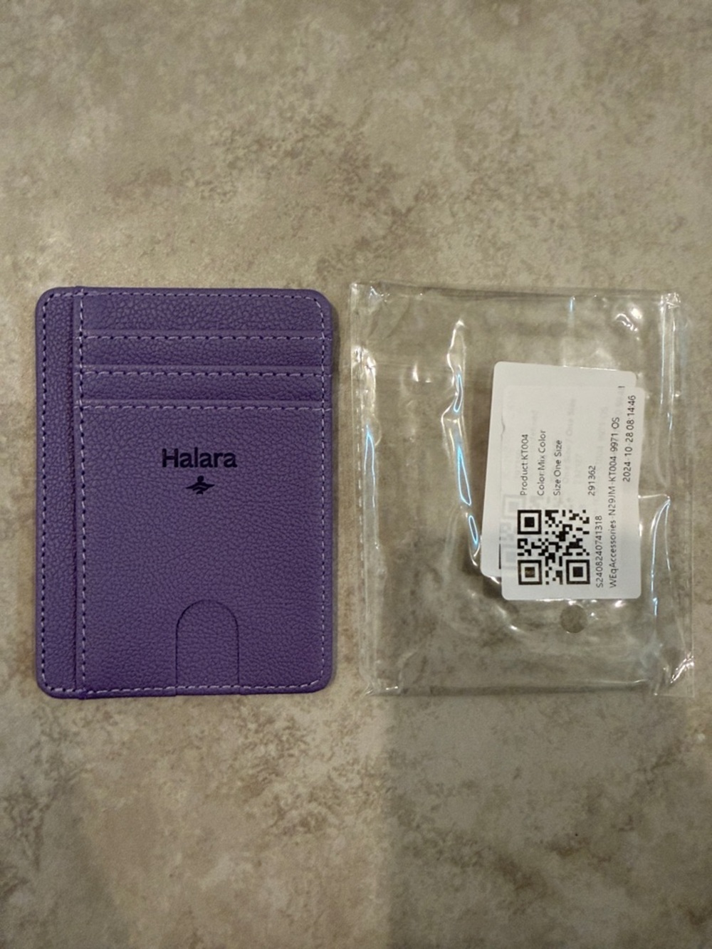 NWT Halara Purple Faux Leather Card Holder